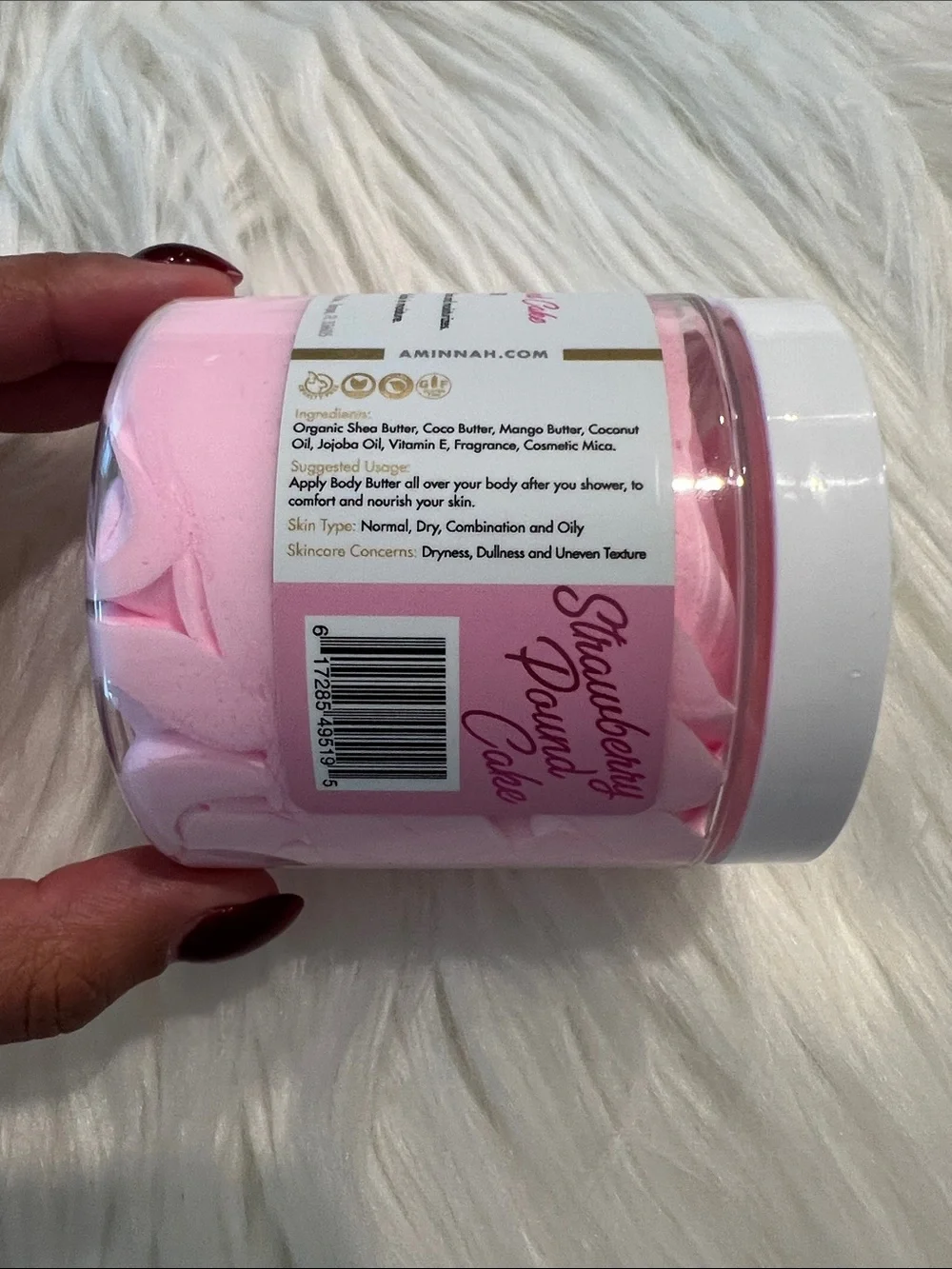 NWT Aminnah Strawberry Pound Cake Whipped Body Butter -  retails $38.00 USD